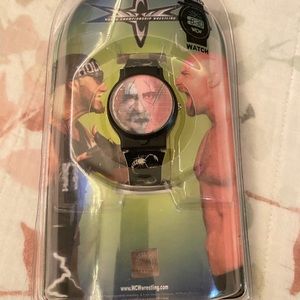 Vintage 1999 Wcw Nwo Goldberg Lenticular Flip-top Digital Wrist Watch